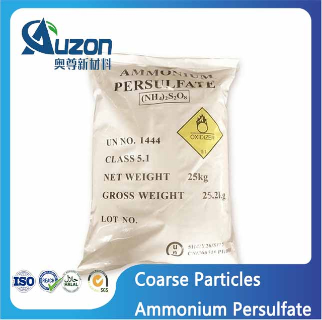 Grove partikler ammoniumpersulfat